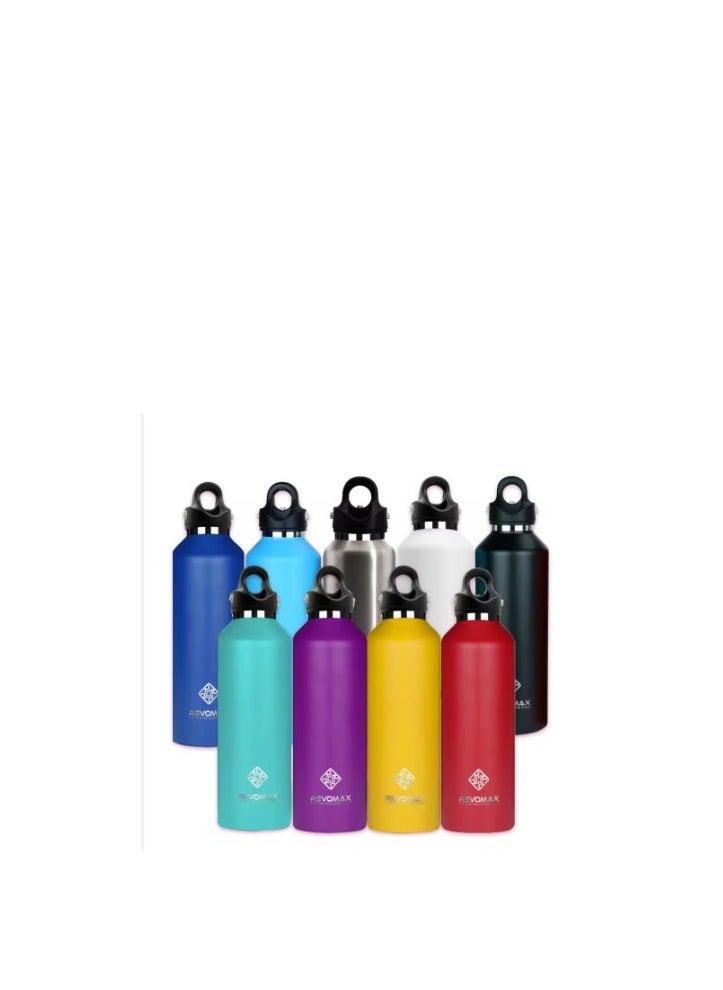 RevoMax - Revomax vacuum Insulated Flask with Twist Free CAP, open & close with one hand in one second, Jewelry Blue 32oz/ 950ml - Image 1