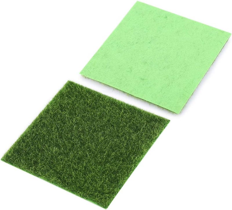 klarako Artificial Grass, 10 Pcs Windproof Artificial Grass Mat, Washable Synthetic Grassturf Lawn Garden Micro Landscape Ornament Home Decor, Used at Garden Backyard Terrace Balcony - Image 4