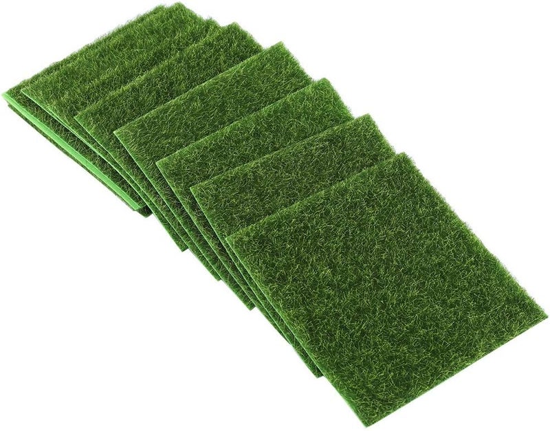 klarako Artificial Grass, 10 Pcs Windproof Artificial Grass Mat, Washable Synthetic Grassturf Lawn Garden Micro Landscape Ornament Home Decor, Used at Garden Backyard Terrace Balcony - Image 5