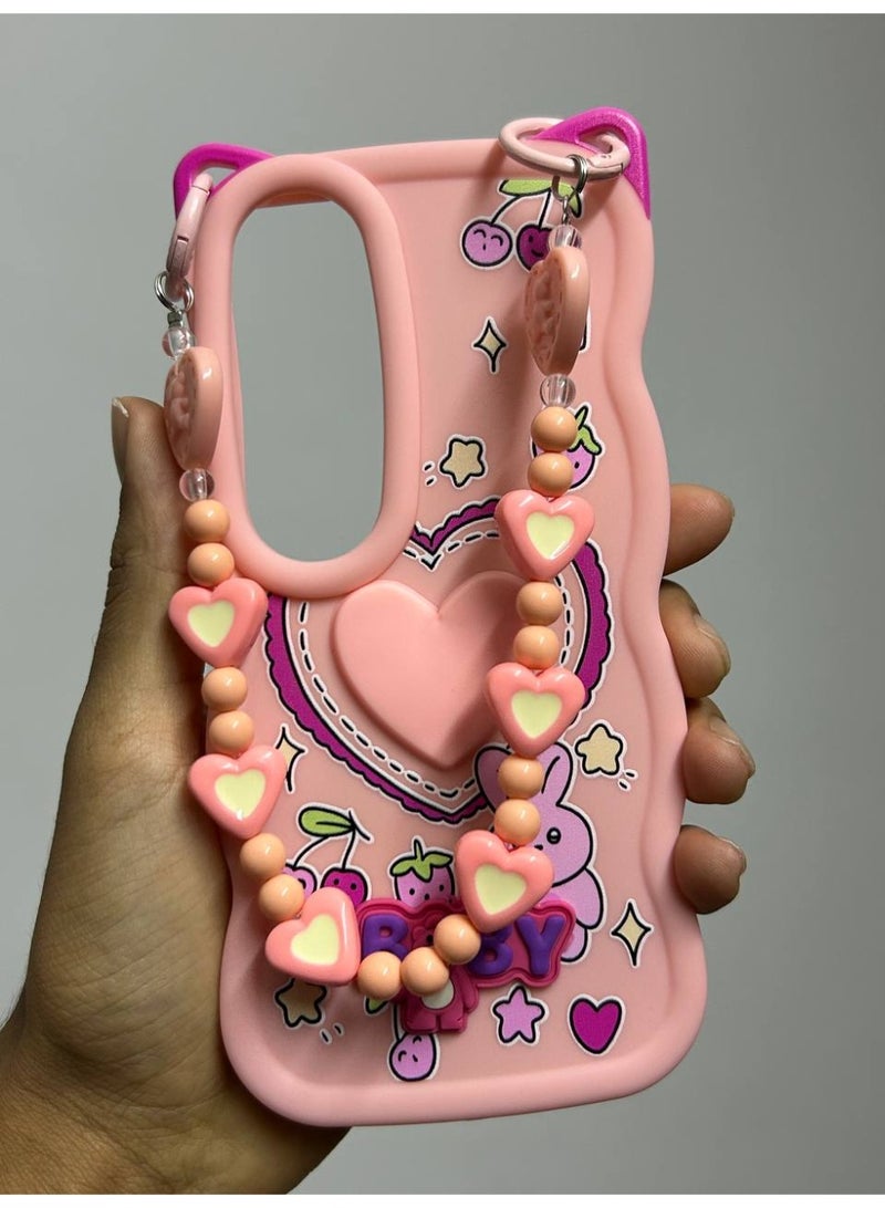 A new cartoon-style back cover in the shape of a heart with the word "BABY" on it, compatible with the Vivo V50 - V50 Lite phone. - Image 2