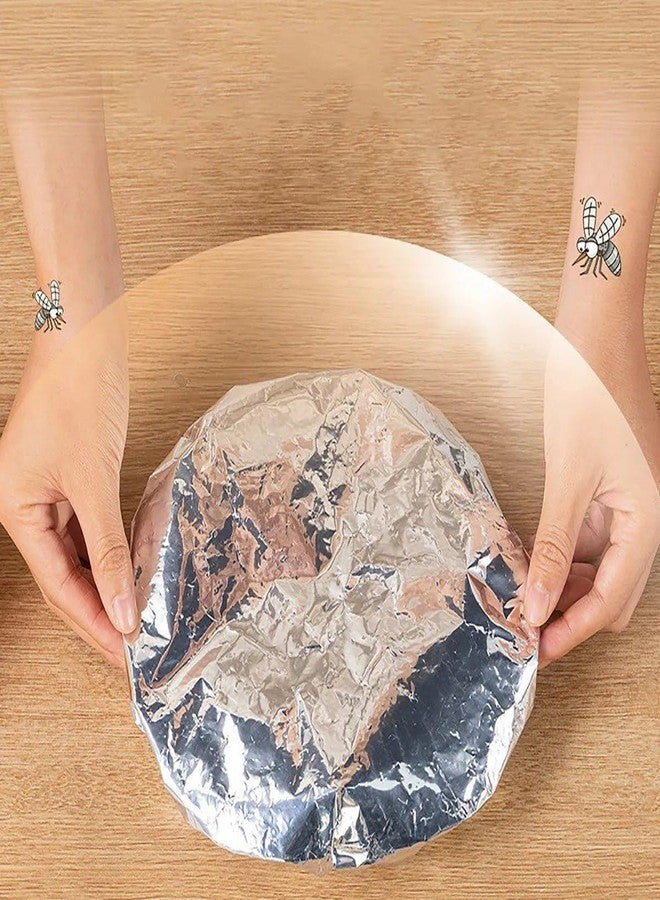 KN ENTERPRISE RIMEEP Adjustable Aluminum Foil Food Cover, Reusable Bowl Cover, Kitchen Insulation Film (Pack of 5) - Image 5