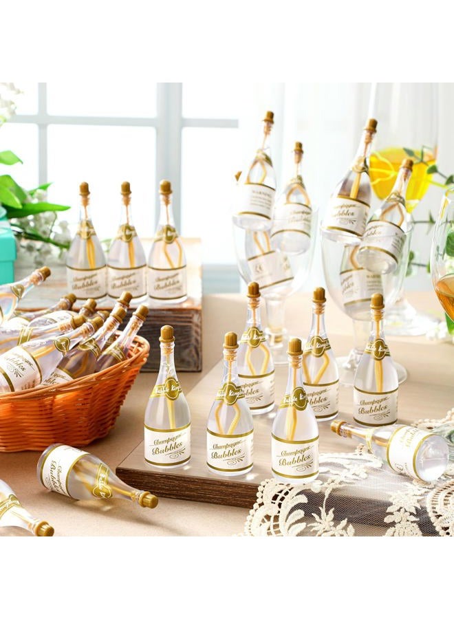 Shappy 72 Pcs Wedding Bubble Bulk Wedding Party Favors Bubble Wand for Guests Send Off with Stickers for Bridal Shower Anniversaries Celebration Goody Bag Stuffers Filler (Champagne) - Image 2