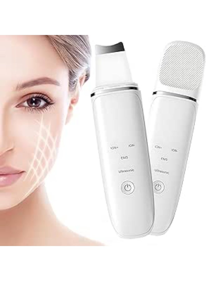 Facial Skin Scrubber Spatula - 4 Modes Ultrasonic Exfoliation Cleaner - Portable & Easy-to-Use - Deep Pore Cleanser for Daily Facial Care - Image 1