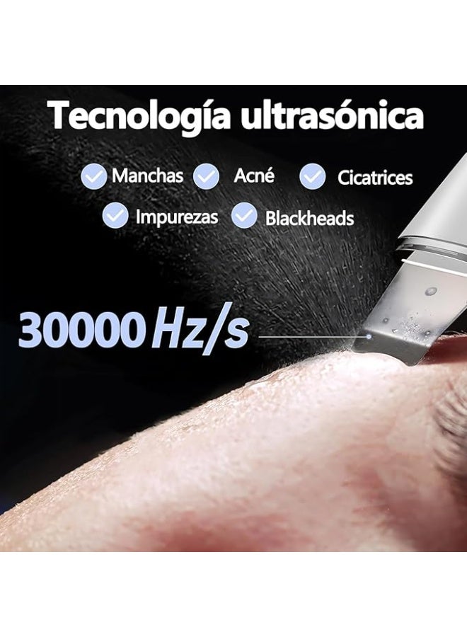 Facial Skin Scrubber Spatula - 4 Modes Ultrasonic Exfoliation Cleaner - Portable & Easy-to-Use - Deep Pore Cleanser for Daily Facial Care - Image 5