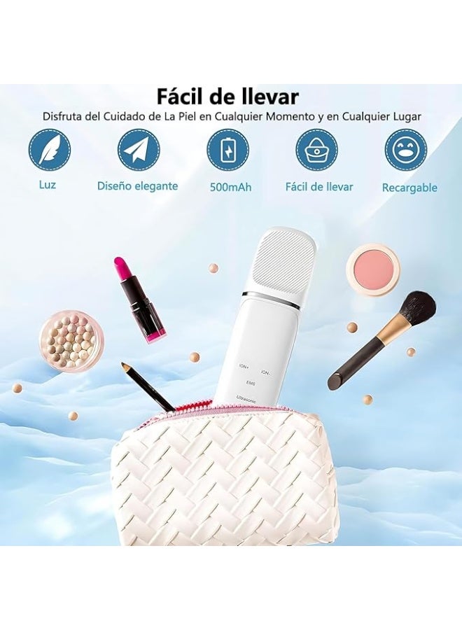 Facial Skin Scrubber Spatula - 4 Modes Ultrasonic Exfoliation Cleaner - Portable & Easy-to-Use - Deep Pore Cleanser for Daily Facial Care - Image 2