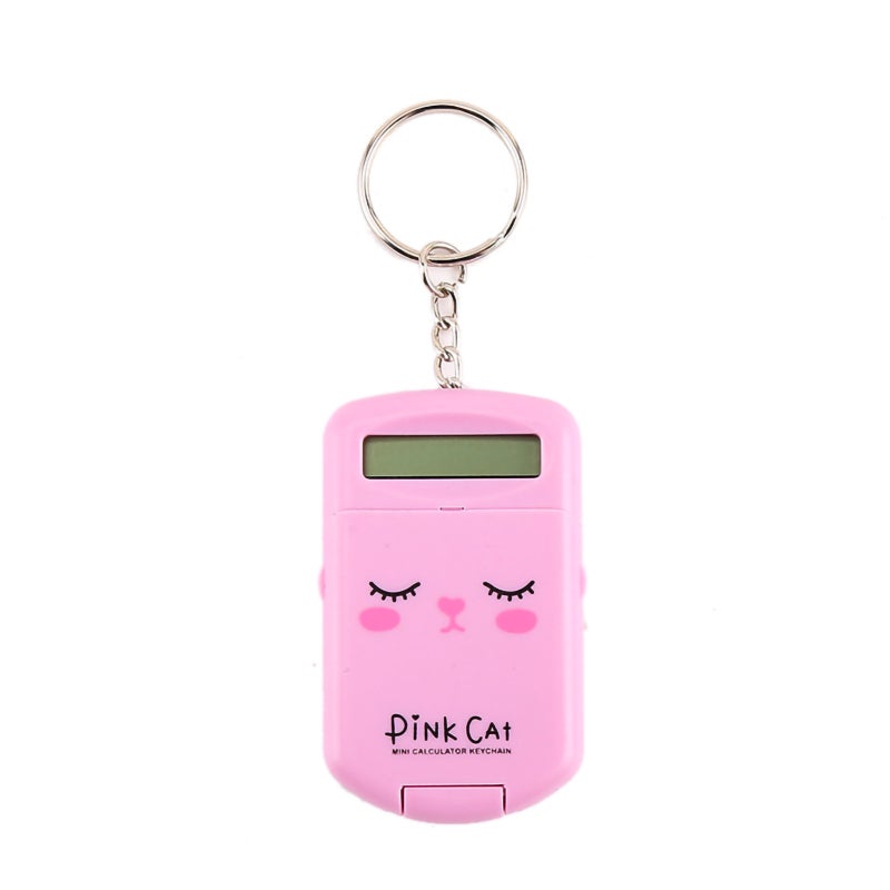 Mini Portable Calculator: Pinkish, Sturdy Durable, Complete Basic Operators - Cute Compact Math Tool for Students - Image 1