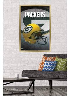 Trends International Trends International NFL Green Bay Packers - Helmet 16 Wall Poster, 22.375" x 34", Gold Framed Version  - Image 4