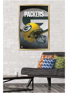 Trends International Trends International NFL Green Bay Packers - Helmet 16 Wall Poster, 22.375" x 34", Gold Framed Version  - Image 2