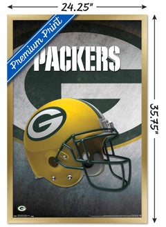 Trends International Trends International NFL Green Bay Packers - Helmet 16 Wall Poster, 22.375" x 34", Gold Framed Version  - Image 5