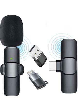 Premium Wireless Lavalier Microphone - High-Performance Clip-On Mic for Android & iPhone - Automatic Noise Cancelling for YouTube & Live Streaming - Easy Plug-and-Play - Sleek Black Design - pzsku/ZBF573F7C1CA667FF2B1CZ/45/_/1724764422/314b9037-7df9-48f4-bde2-03a733550e96
