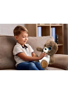 Toto Toys Plush Bear With Big Ty Eyes White And Brown Color Size 23 cm  - Image 4