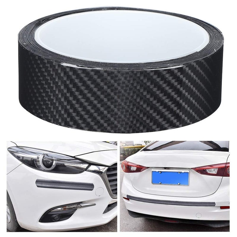 Fydun Car Door Edge Film, Black Door Sill Protector Anti-Scratch Sticker, Door Crash Bumper, Protection Tape, Carbon Fiber Strip Sticker Car Door Protector Car Door Guard Car Door Protection(3CM*3M) - Image 3