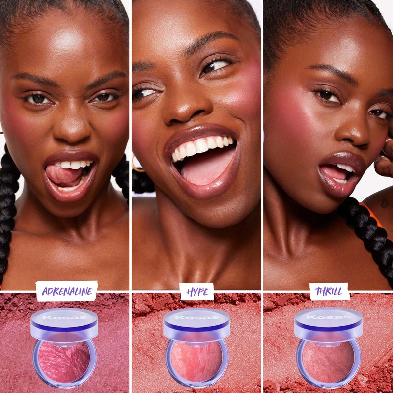 Kosas Blush is Life â€“Talc-Free Dimensional Blush Baked with Squalane & Hyaluronic Acid â€“ Long Wear, Safe for Sensitive Skin- Adrenaline - Image 3