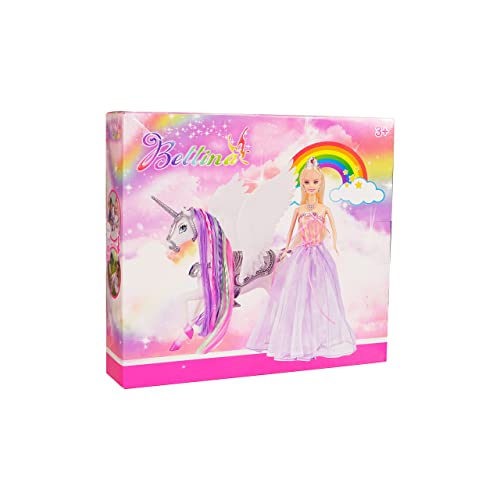 Bettina Color Change Unicorn and Fairy Tale Princess Doll, W/ Mane Brush, Girls' Unicorn Doll Toys Gifts, Presents for Girl Kids Aged 3+ - Image 2