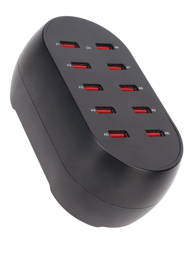 GENNEXT 60 Watt 10 Port USB Charging Station, Home Desktop USB Fast Charger with Auto Detect Technology, Family Sized Smart USB Charging Hub for Hotel Home Travel - Image 1