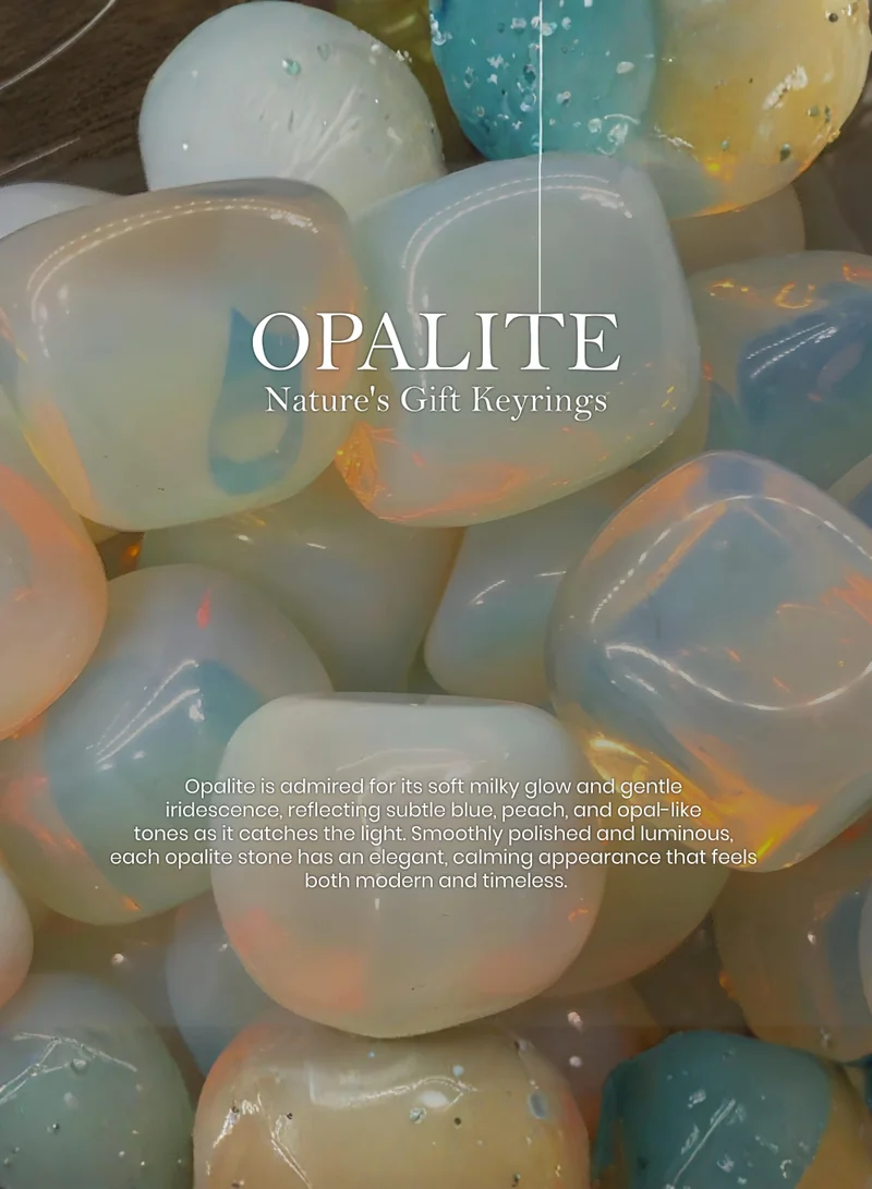 British Fossils ميدالية مفاتيح هدية الطبيعة بالأوباليت