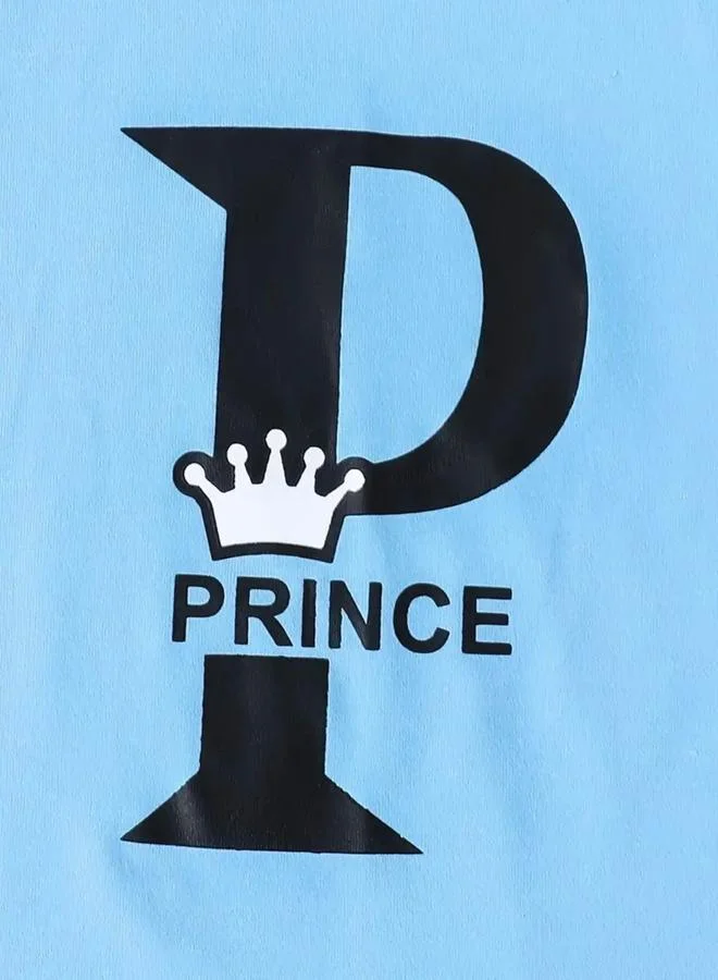 Take Two Take Two Boys Blue Prince Graphic T-Shirt and Shorts Set