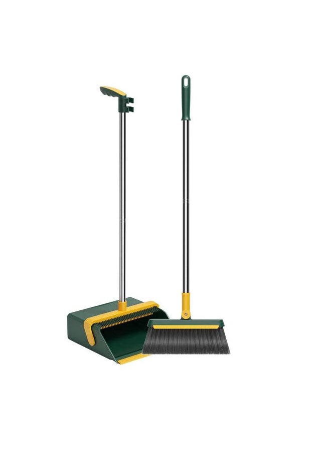 ZERIFAM Broom And Dustpan Set - Standing Broom Set, 180 Degree Rotating Broom With Dustpan Combo Set, For Home, Yard, Office, Store Floor Cleaning. (Blue) - Image 1