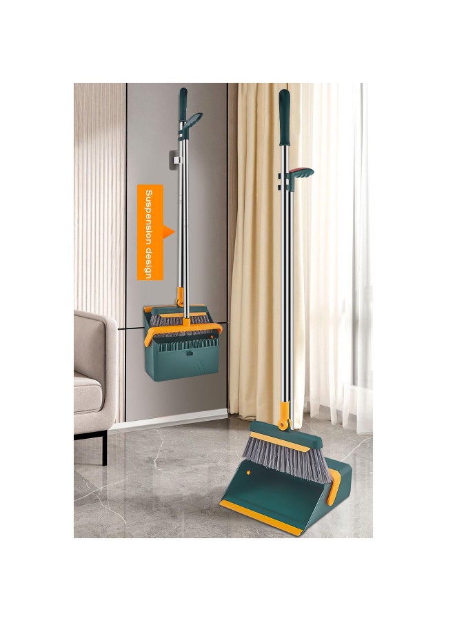 ZERIFAM Broom And Dustpan Set - Standing Broom Set, 180 Degree Rotating Broom With Dustpan Combo Set, For Home, Yard, Office, Store Floor Cleaning. (Blue) - Image 5