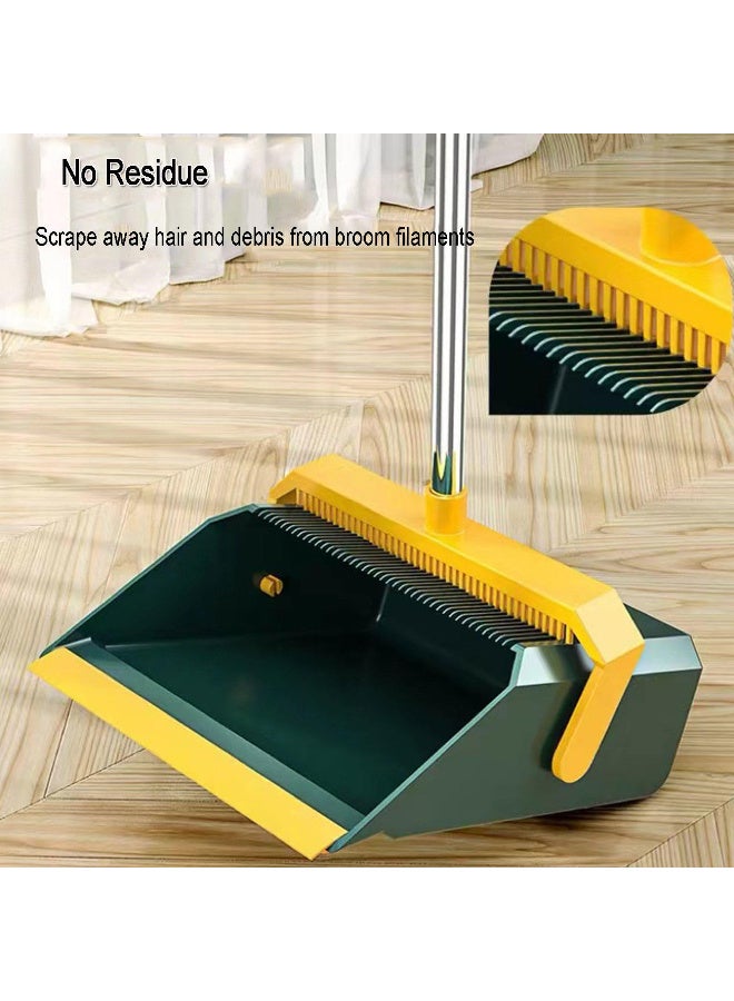 ZERIFAM Broom And Dustpan Set - Standing Broom Set, 180 Degree Rotating Broom With Dustpan Combo Set, For Home, Yard, Office, Store Floor Cleaning. (Blue) - Image 2