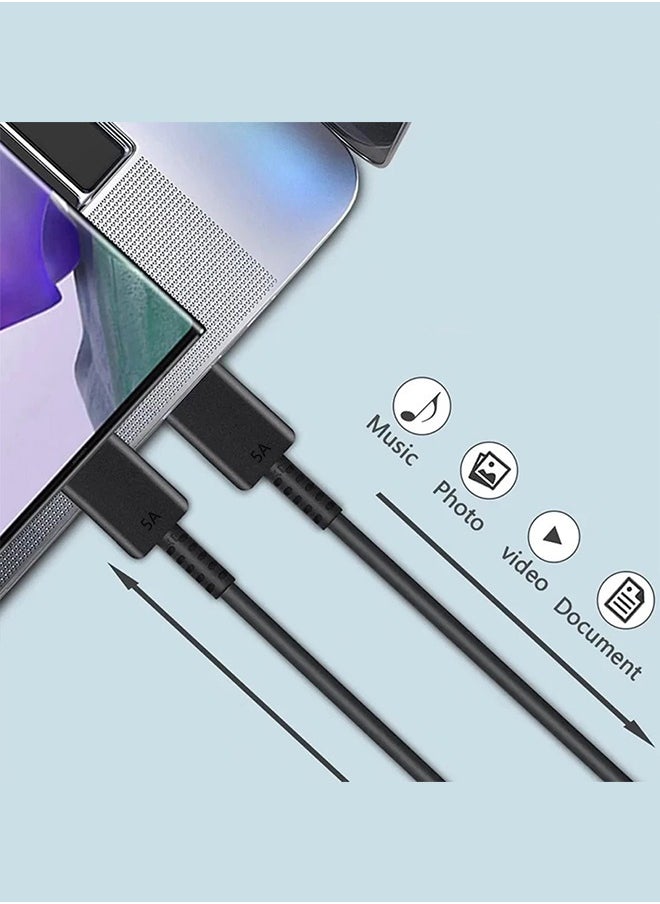 CATANES - USB-C Cable 5A, 1 m – Super Fast Charging and Data Transfer Black - Image 1