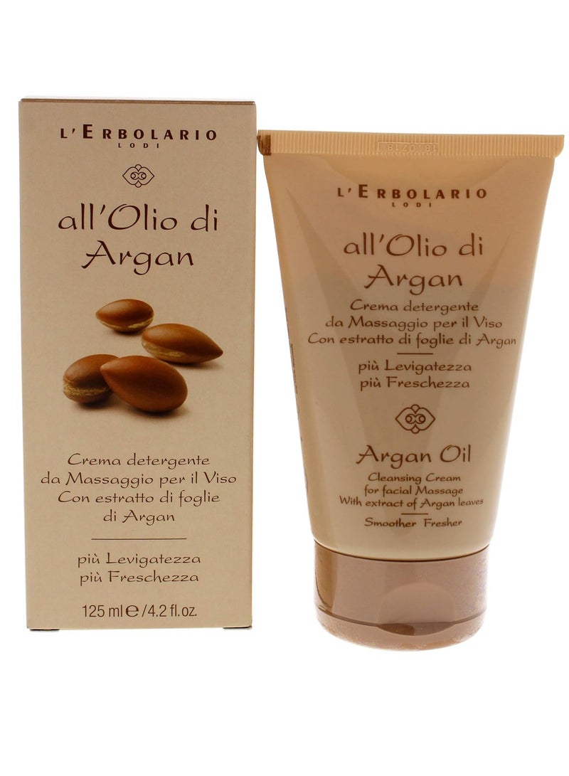 L'Erbolario L'Erbolario Argan Oil Cleansing Cream - With Extract Of Argan Leaves For All Skin Types - Perfect For Make-Up Removal - Leaves Your Skin Fresh, Radiant And Incredibly Soft - 4.2 Oz Cleanser - Image 1