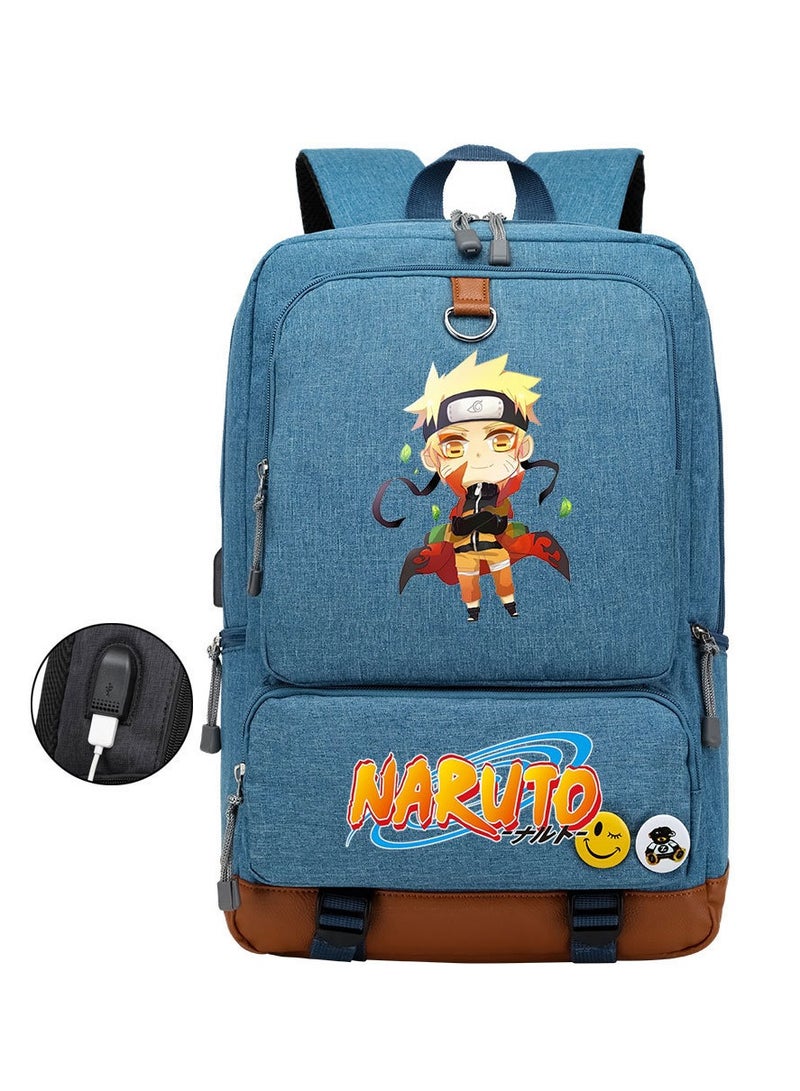 Naruto Teenage Students Men And Women Printed Casual Travel Backpack
