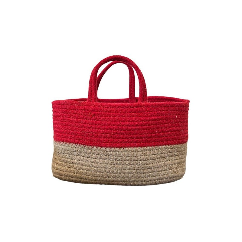 JASMEY HOMES Twin Tone Storage Baskets and Organizers Eco Friendly multicolor Red - Image 3