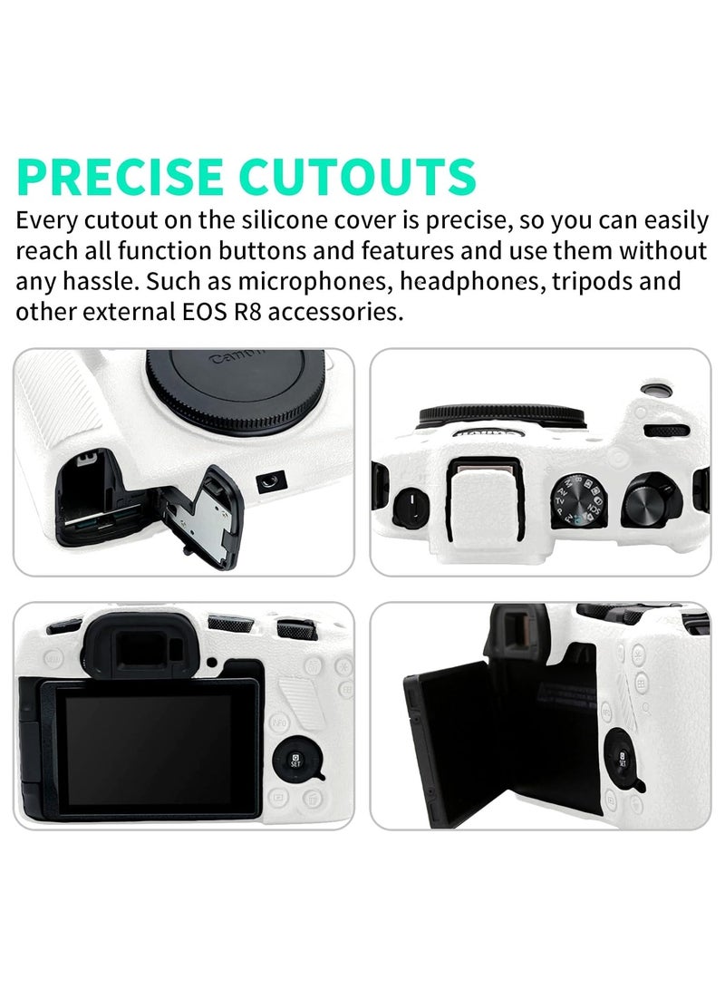 General Canon EOS R8 Phone Case, Compact and Lightweight Soft Silicone Camera Case Body Skin Protector for Canon EOS R8 Mirrorless Camera  - Image 2