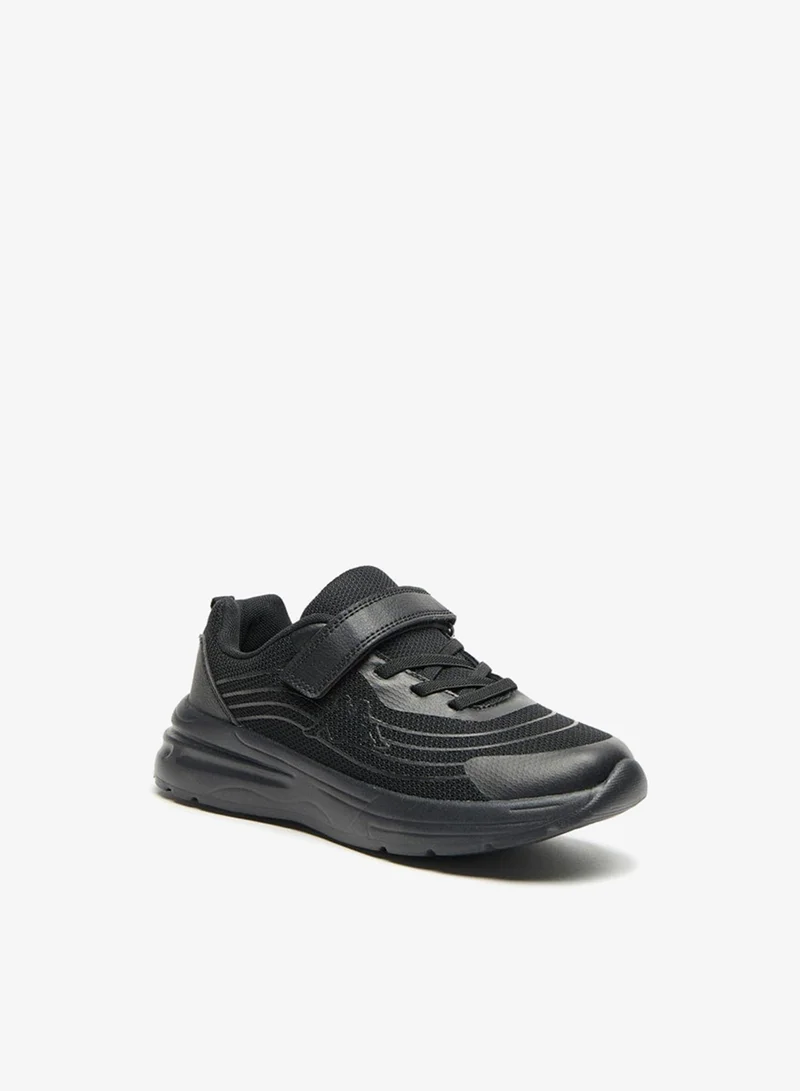 Kappa Boys' Mesh Textured Walking Shoes with Hook and Loop Closure