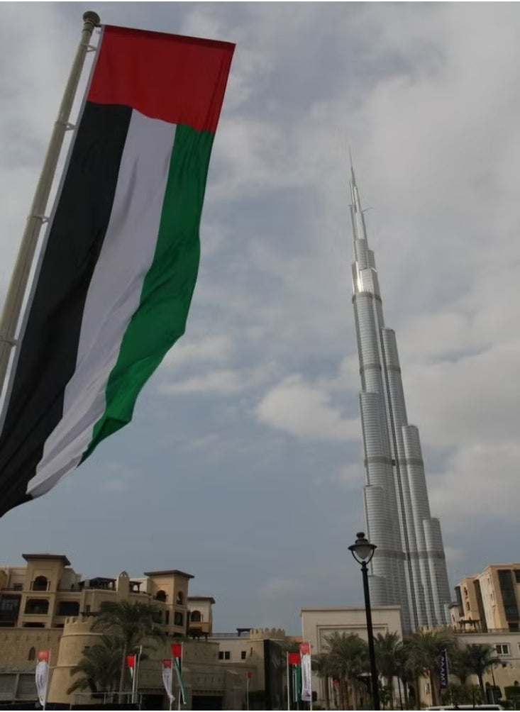 Dreamzon 80 Inches Long UAE Flag UAE National Day Flag Stitched In Strong Polyester Material Long Durability Indoor & Outdoor  - Image 2