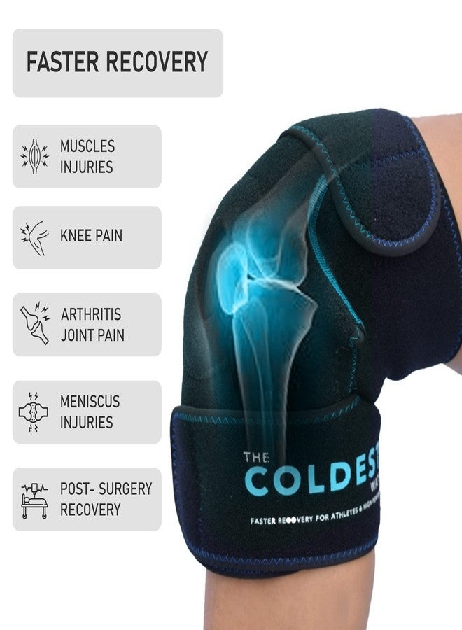 THE COLDEST WATER The Coldest Knee Ice Pack Wrap, Hot and Cold Therapy - Reusable Compression Best for Meniscus Tear, Injury Recovery, Bursitis Pain Recovery, Sprains, Swelling and Rheumatoid Arthritis - Image 2