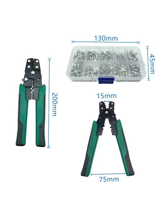 320pcs Crimp Terminal with Pliers Set 10-in-1 Crimp Terminals Kit U Shaped O Shaped Cold Pressed Bare Terminals Box