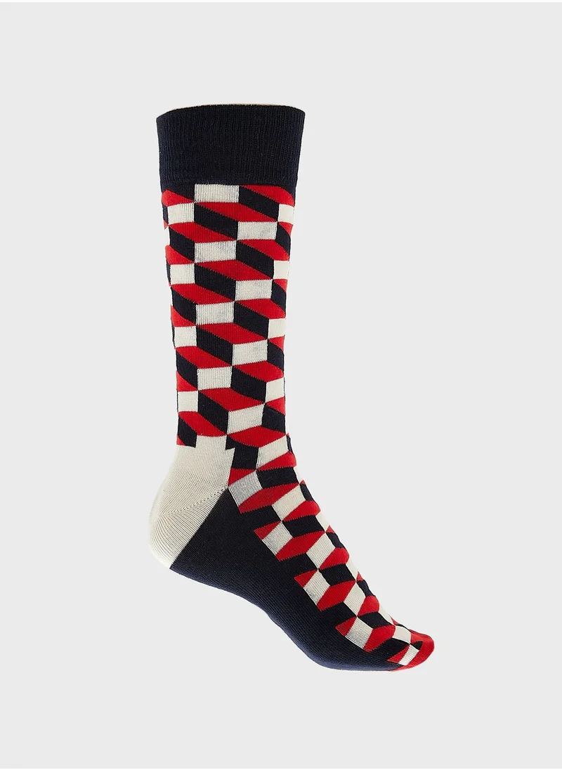 Happy Socks Filled Optic Crew Socks