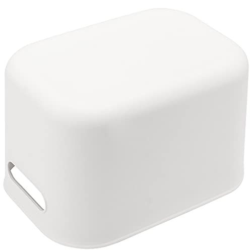 JOIKIT 4 Pack White Storage Bins with Handles, White Bathroom Kitchen Organizer Bin, White Plastic Vanity Storage Bins for Hand Soap, Body Washes, Towels, Shampoos, Lotions, Bath Balls, 10x7x6.3 Inch - Image 4