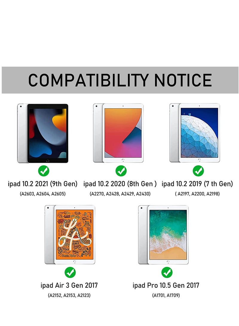 حافظة لوحة مفاتيح لجهاز iPad 9th Generation (2021) 8th Gen 7th Gen 10.2 Inch لاسلكية قابلة للفصل مع حامل قلم رصاص وغطاء لوحة مفاتيح Folio أسود جديد - Image 5