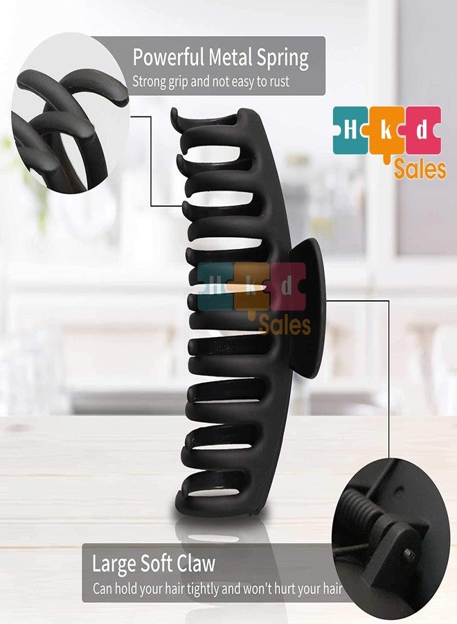 HKD إكسسوارات شعر أنيقة للنساء من هونغ كونغ، مشابك شعر أكريليك أنيقة للاستخدام اليومي، مشابك شعر كبيرة (عبوة من 4 قطع) - Image 4