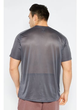 Reebok Men Sportswear Fit Short Sleeves Training T-shirts, Grey  - Image 4