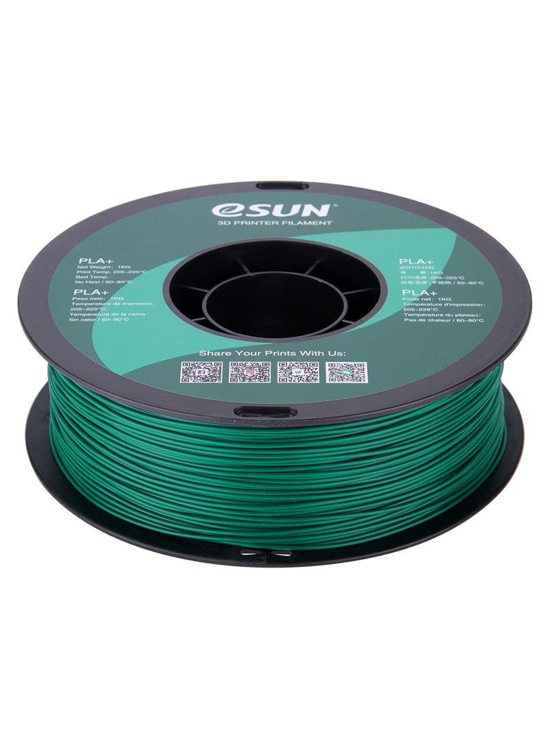 Esun 3D Printer Filament PLA+ 1.75 mm Dimensional Accuracy +/- 0.05 mm 1 Kg (2.2 lbs) Spool 3D Printing Material for 3D Printers – Green
