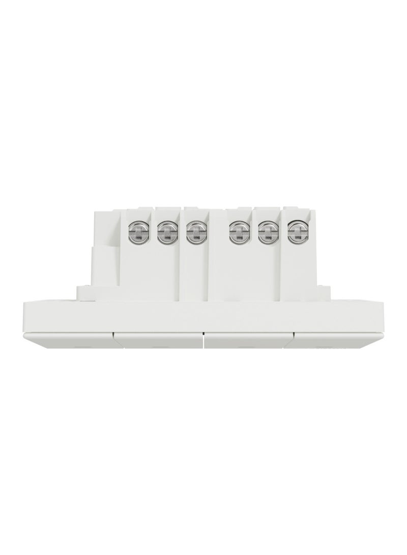 Schneider Electric AvatarOn C 16AX 250V 4-Gang 1-Way Switch with Fluorescent Locator, White - E8734L1F_WE - Image 2