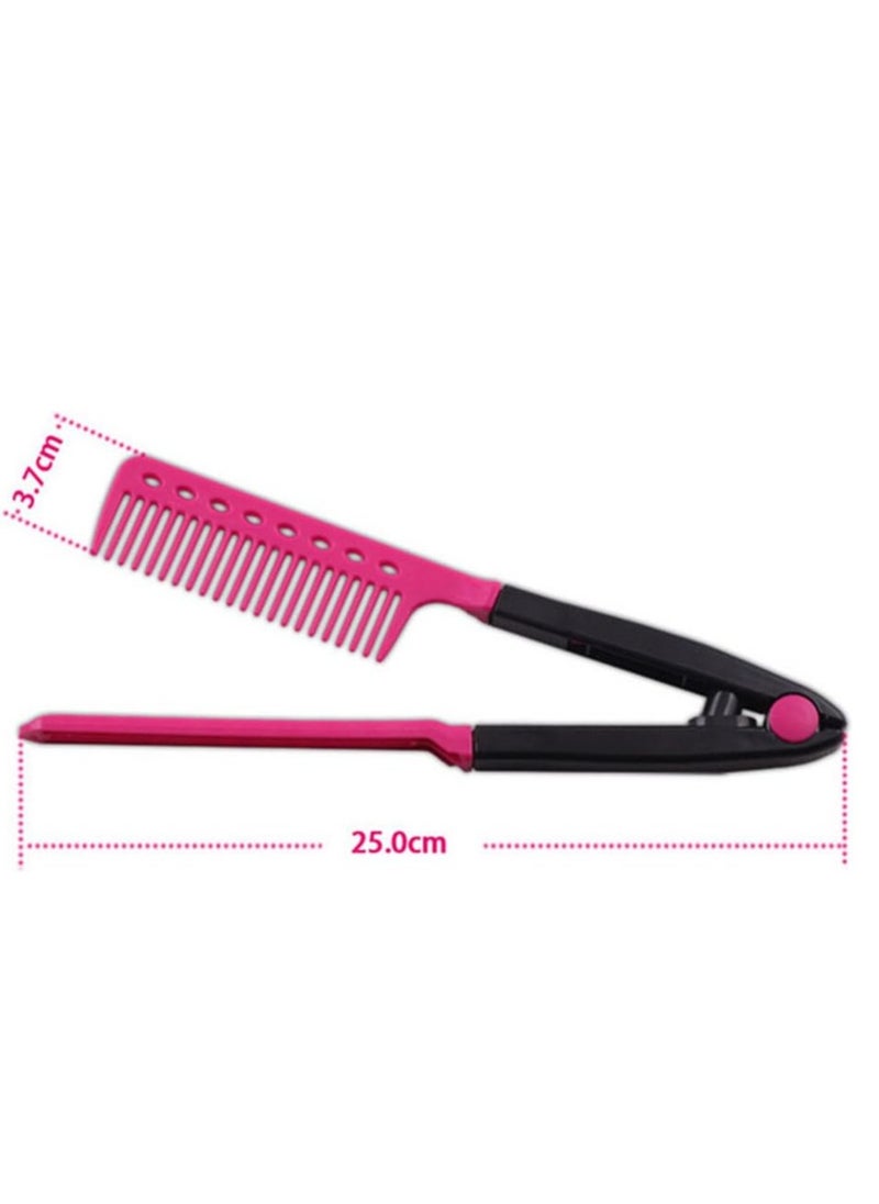 Generic - 1pc DIY Hair Brush Salon Hairdressing Styling V Shape Straight Comb Random Color - Image 1