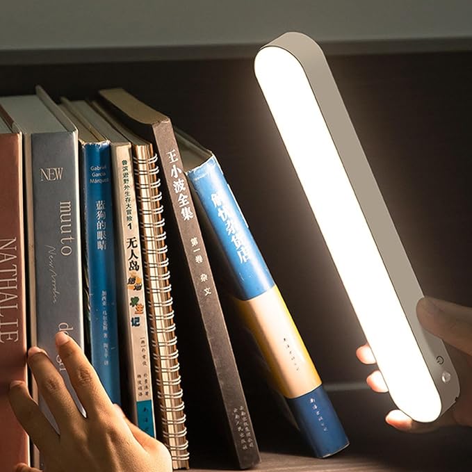 ضوء تحت الخزانة LED قابل للتعتيم مغناطيسي USB ضوء خزانة ملصق مصباح حائط للقراءة بجانب السرير سكن طلابي مطبخ خزانة ملابس بلاستيك 26x3.5x2.5 سم (نوع الشحن) نوع الشحن - Image 4