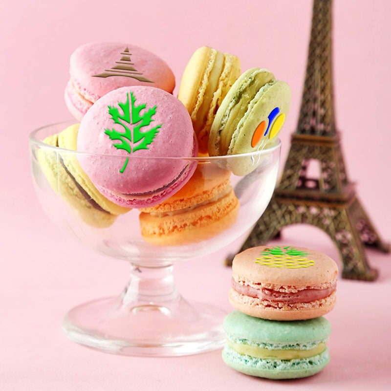 Konsait 50Pack Cake Stencil Templates Decoration, Reusable Cake Cookies Baking Painting Journal Mold Tools, Dessert, Coffee Decorating Molds Cappuccino Mousse Hot Chocolate for DIY Craft Decor - Image 5