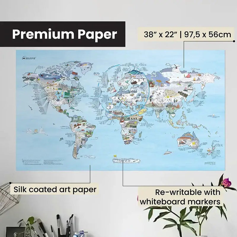 Awesome Maps Snowtrip Map Poster 97.5x56cm