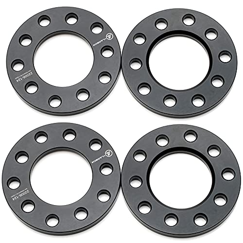 VLAOSCHI Black 5x5 5x120 5x127 Wheel Spacers 1/2 Inch (12mm) Compatible with Jeep B-M-W 5 Lug for 2007-2022 Wrangler | 1999-2022 Grand Cherokee | 2011-2022 Durango | E28 E32 E36 E46 E60 - Pack of 4 - Image 1