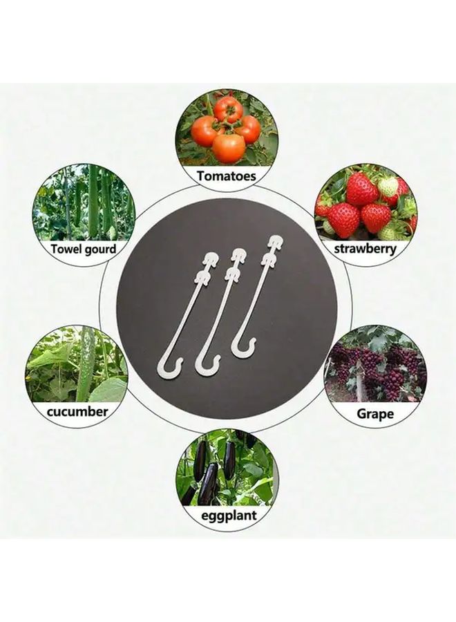 20 Assorted Plant Fruit Hooks White Large 10pcs Small 10pcs Tomato Eggplant Greenhouse Accessories Prevent Fruit Skewing Falling Off - Image 5