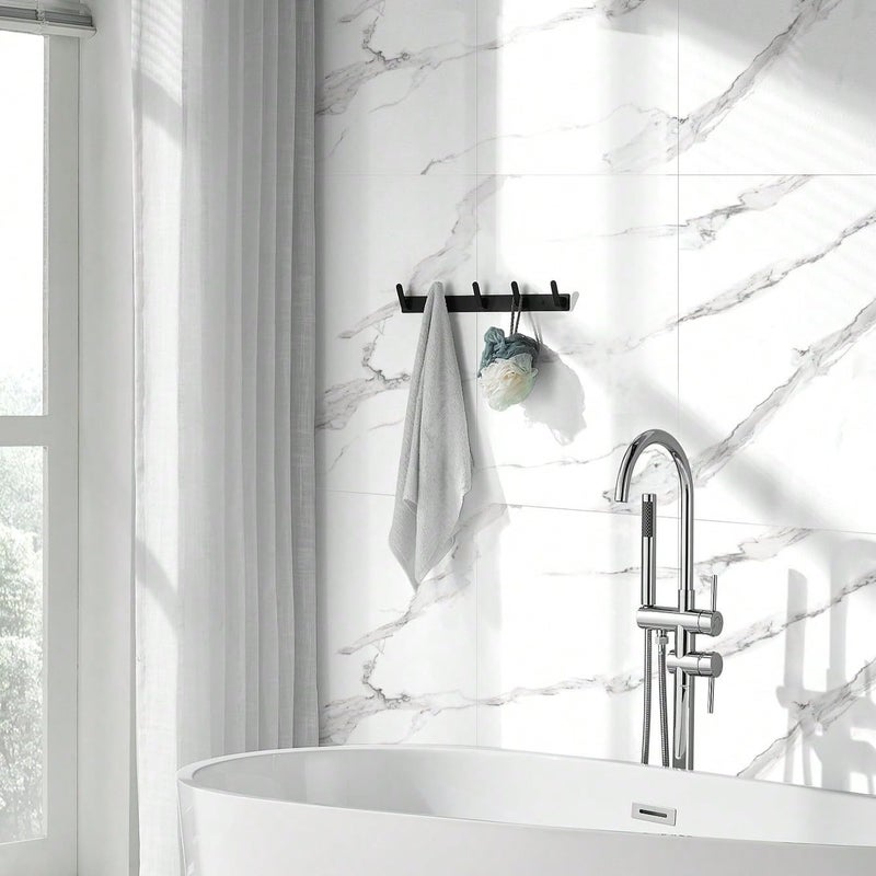 Chejiaye 10pcs Thick Marble Peel and Stick Waterproof Wall Panels,Heat-Resistant Backsplash Tile, 23.6"x11.8" PVC Foam Wall Sticker for Kitchen,Living Rooms,TV Walls,White Gray (Not Real Tile 19.4Sq. Ft.) - Image 2