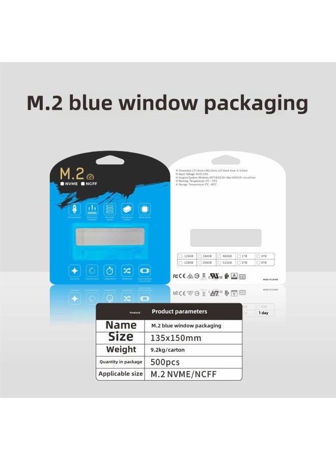Direct SSD Packaging Box SATA2.5 SSD M.2 Neutral Universal Packaging Box-Color:Star Empty Model M.2 Window Style Packaging With Blister-Capacity:Universal  - Image 1