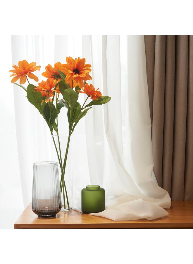 زبون زهرة صناعية، سوزان ذات عين سوداء/ساق برتقالية، 55 سم - Image 2