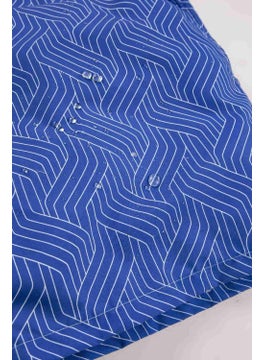 Gold Class Kidswear Striped Patterned Blue Boy's Swim Shorts with Cord  - Image 2